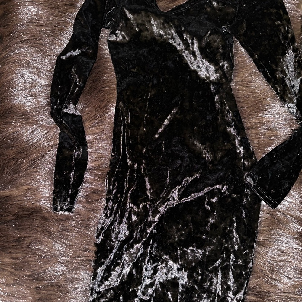 Sexy Black Velvet Dress